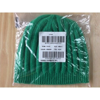 UNOPENED J.Crew Collection Ribbed Cashmere Hat | Emerald Pool | $68  eb-03979199